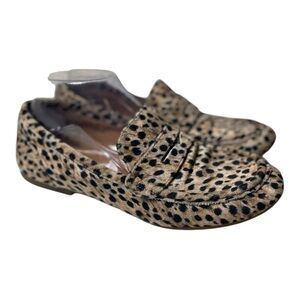 Born Women’s Animal Print Leather Slip On Loafers